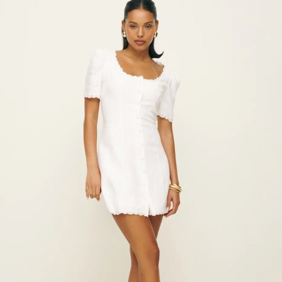 Reformation Dresses & Skirts - Reformation Anabella Linen Dress Ivory - Size 0